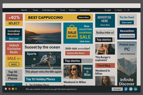 Banner for the article about why business websites fail.